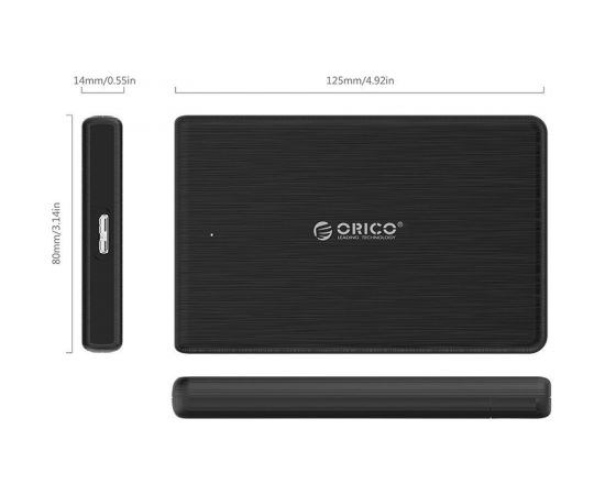 Orico Hard Drive Enclosure SSD 2,5'' + cable USB 3.0 Micro B