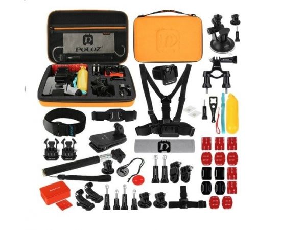 Puluz 53 in 1 Accessories Ultimate Combo Kits for sports cameras PKT26