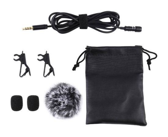 Puluz PU3045 clip microphone 3m, 3,5 mm Jack Citi kameru aksesuāri 
