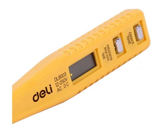 Voltage Tester 12-250V Deli Tools EDL8003 (yellow)