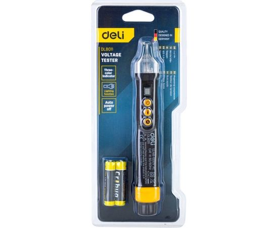 Non-contact voltage tester Deli Tools EDL8011, 12/48-1000V AC (black)