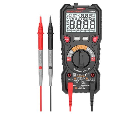 Digital Multimeter with Flashlight Habotest HT118A, True RMS, NCV