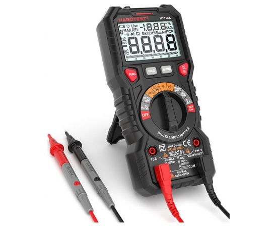 Digital Multimeter with Flashlight Habotest HT118A, True RMS, NCV