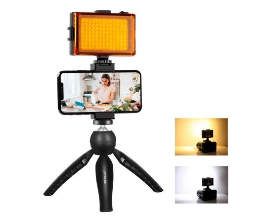 Puluz Live broadcast kit tripod mount + LED lamp + phone clamp