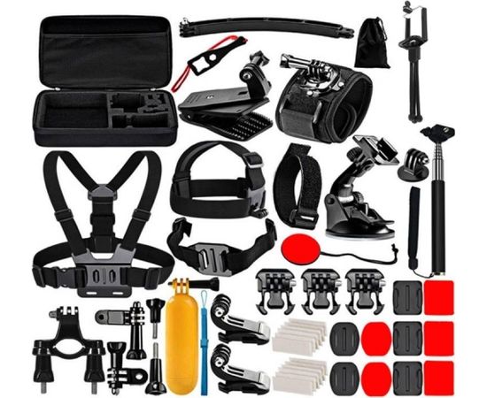 Puluz 50 in 1 Accessories Ultimate Combo Kits for sports cameras PKT39