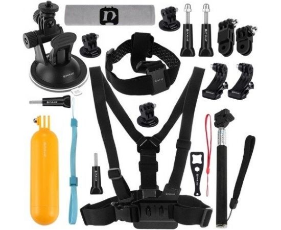 Puluz 20 in 1 Accessories Ultimate Combo Kits for sports cameras PKT18
