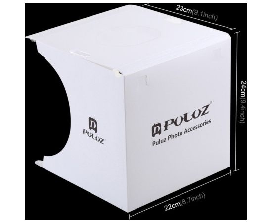 Puluz Photo studio 20cm LED 1100 lumens + shadow mat PU5137