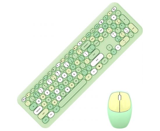 Wireless keyboard + mouse set MOFII 666 2.4G (Green)