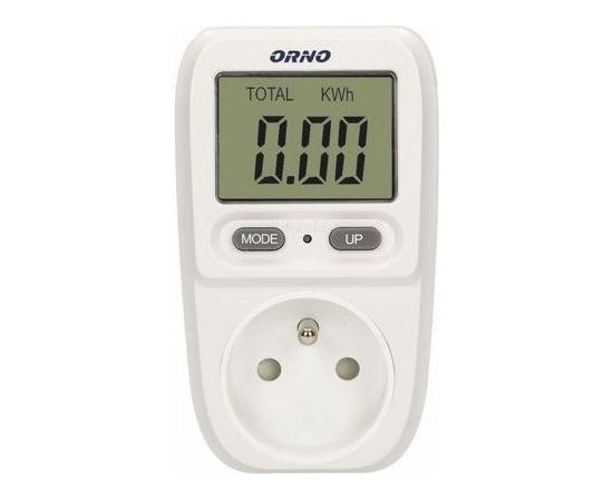 ORNO OR-WAT-419 Controller IP20 16A COST/kWh/W/V Rozete elektrības Enerģijas skaitītājs