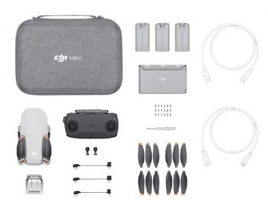 DJI Mini SE Fly More Combo Camera Drone 2.7K Camera GPS 30min 249g Drone Grey Droni, Bezpilota lidaparāti