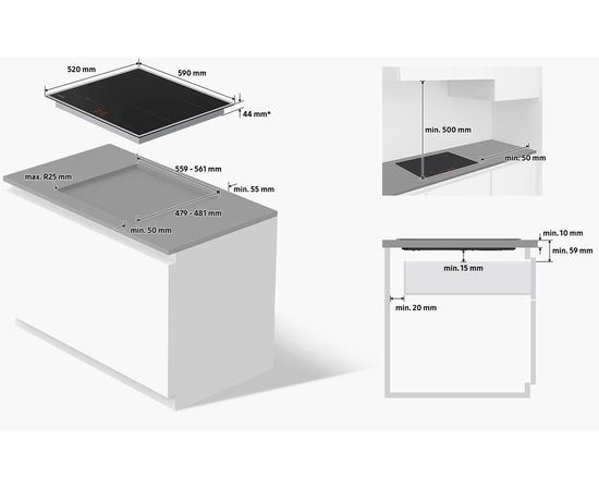 Samsung NZ64B5045GK iebūvējama indukcijas virsma ar Flex zonu un Wi-Fi savienojumu