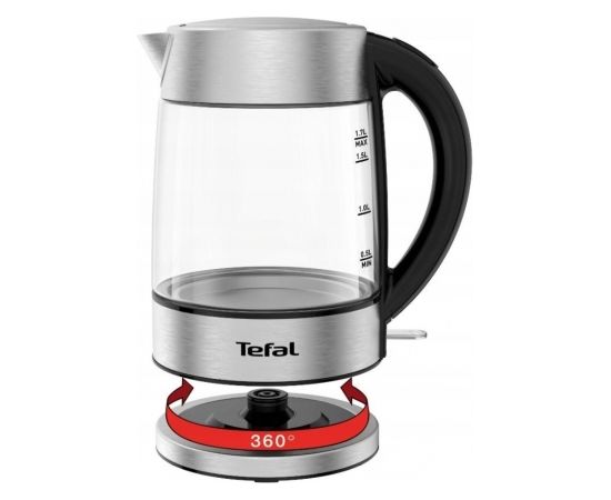 Tefal KI772D Tējkanna 1.7 L 2400 W Stainless steel, Transparent