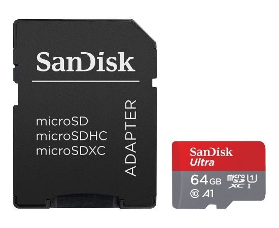 Sandisk memory card microSDXC 64GB Ultra 140MB/s + adapter