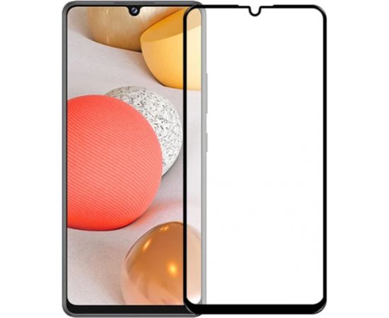 Fusion Full Glue 5D Tempered Glass aizsargstikls pilnam ekrānam Samsung Galaxy A42 5G melns