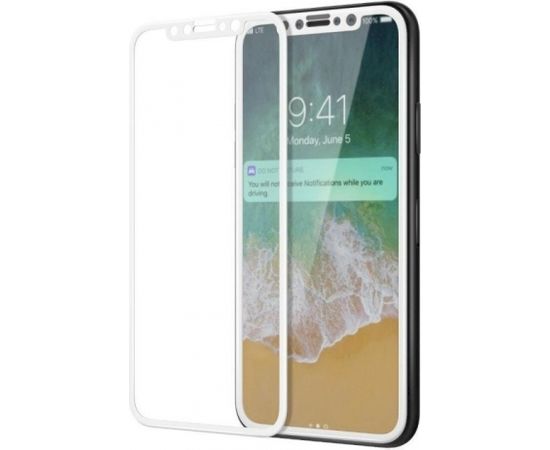 Fusion Full Glue 5D Tempered Glass Защитное стекло для экрана Apple iPhone X / XS / 11 Pro Белое