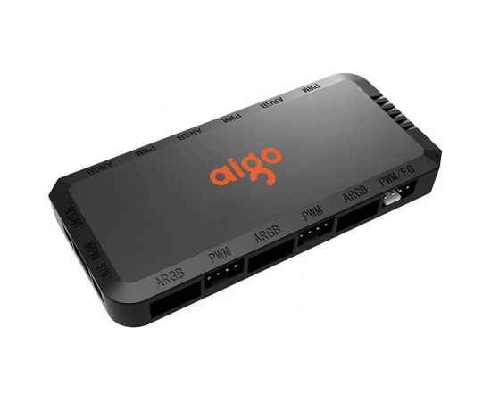 Aigo APC1 RGB PWM Fan control box for computer + remote controller (black)
