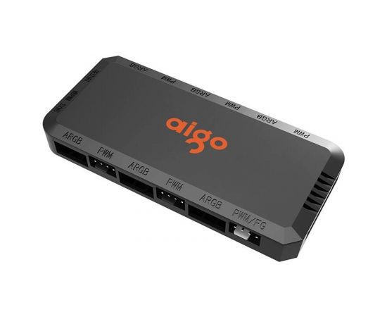 Aigo APC1 RGB PWM Fan control box for computer + remote controller (black)
