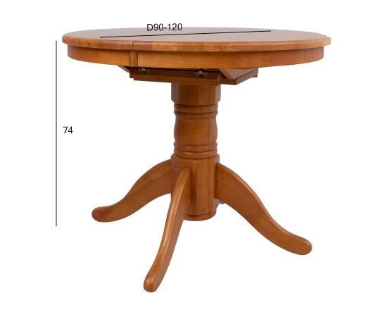 Ēdamistabas galds MIX & MATCH D90+30xH74cm Ēdamistabas galdi