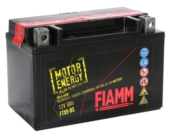 Fiamm 8Ah 110A AGM (CP) akumulators 150x87x105mm