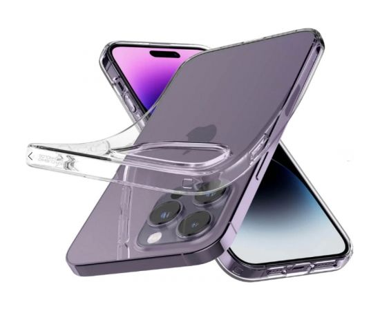 Spigen Liquid Crystal Эластичный чехол-крышка с амортизацией при падении для Apple iPhone 14 Pro Max Прозрачный