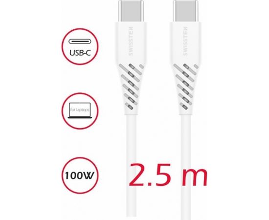 Swissten Power Delivery Data Cable Кабель передачи данных USB-C на USB-C 5A (100W) 2.5m