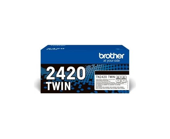 BROTHER TN2420 TWIN-PACK BLACK TONERS (BK = 3,000 PAGES/CARTRIDGE)