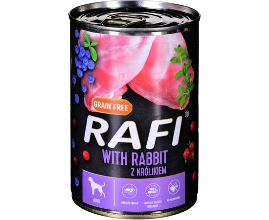 Dolina Noteci RAFI rabbit, blueberry, cranberry - Wet dog food 400 g