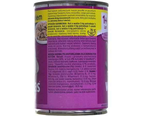 WHISKAS ADULT CHICKEN - CAN 400G