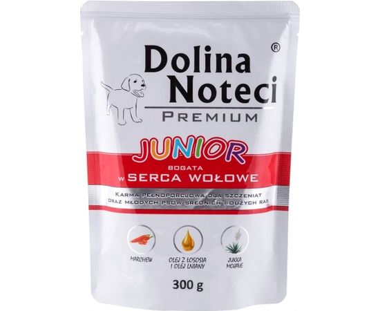 DOLINA NOTECI JUNIOR Wet dog food Hearts of beef 300 g