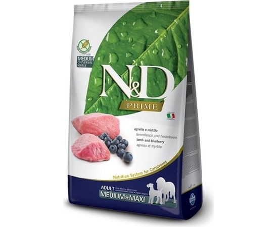 FARMINA N&D PRIME DOG LAMB AND BLUEBERRY ADULT MEDIUM & MAXI 12kg