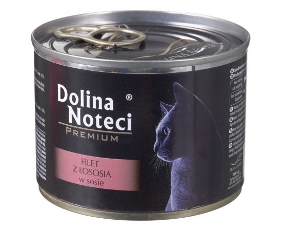 Dolina Noteci Premium salmon fillet with sauce - wet cat food - 185 g