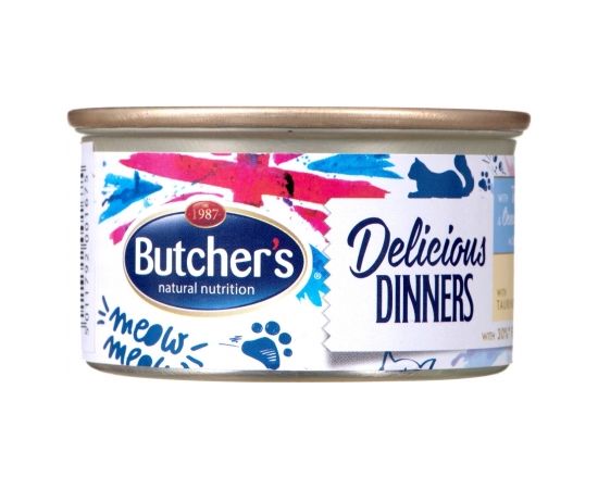 BUTCHER'S CLASSIC DELICIOUS DINNERS Wet cat food Mousse Tuna and marine fish 85 g