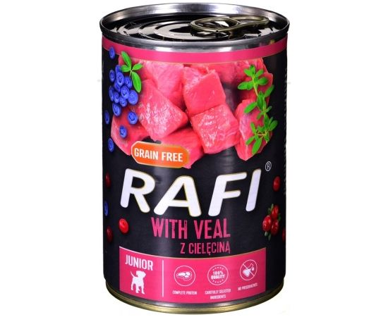 Dolina Noteci Rafi Junior Pate with veal, cranberry, and blueberry - Wet dog food 400 g