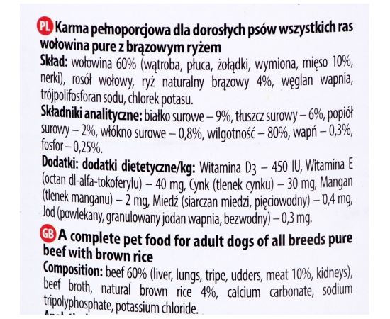 Dolina Noteci SuperFood Adult Beef with rice 800 g