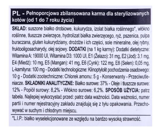 Royal Canin Sterilised 37 cats dry food Adult 4 kg