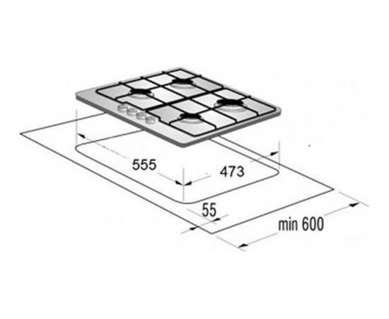 Gas stove Schlosser PGH6351W