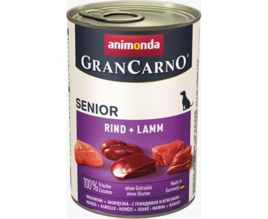 animonda GranCarno Senior flavor: beef and lamb - 400g can