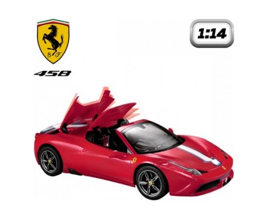 Rastar Radiovadāmā mašīna Ferrari 458 1:14 6 virz., lukturi, jumts, baterijas, 6+ CB41219