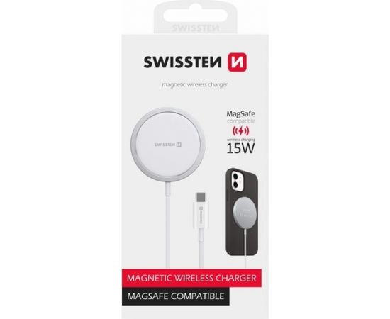 Swissten MagStick Lādētājs 15W priekš Apple iPhone USB-C