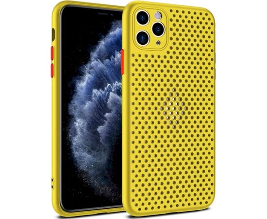 Fusion Breathe Case Silikona Aizsargapvalks Priekš Apple iPhone 12 / 12 Pro Dzeltens