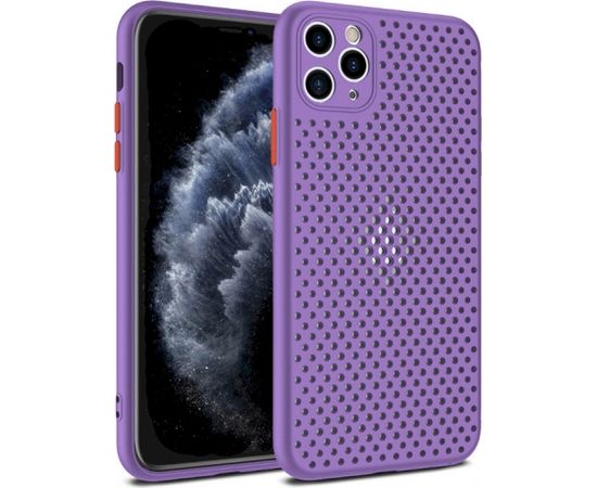 Fusion Breathe Case Silikona Aizsargapvalks Priekš Apple iPhone 12 Pro Max Violets