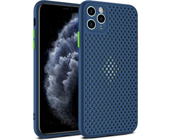 Fusion Breathe Case Silikona Aizsargapvalks Priekš Apple iPhone 7 / 8 / SE 2020 Zils