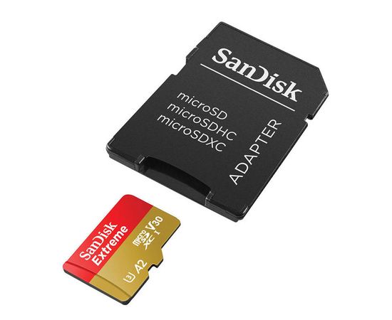 SANDISK EXTREME microSDXC 512 GB 190/130 MB/s UHS-I U3 memory card (SDSQXAV-512G-GN6MA)