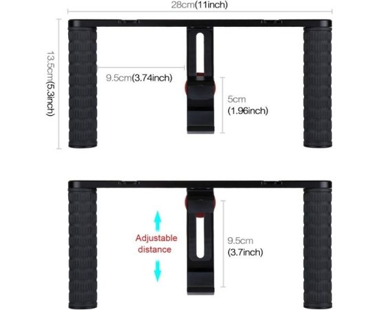 Puluz Dual Handle Vlog kit with LED lamp and microphone Smartphone  PKT3028 PKT3028 Citi kameru aksesuāri 