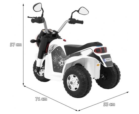 Elektriskais motocikls "MiniBike", balts