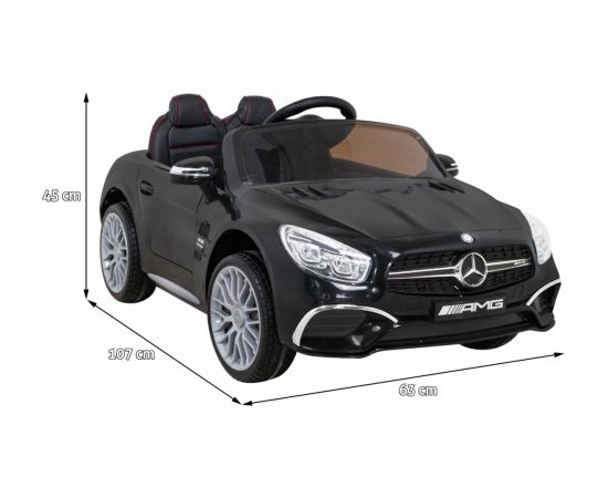 Bērnu vienvietīgs elektromobilis Mercedes Benz AMG SL65 S, melns