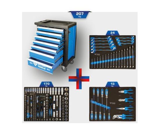 KS TOOLS INSTRUMENTU RATI 7 ATVILKNES BT153207 (INSRUMENTI 3 ATVILKNES)