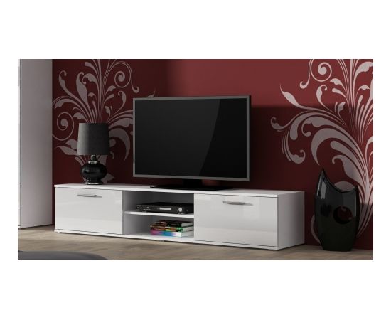 Cama Meble SOHO 4 set (RTV180 cabinet + 2x S1 cabinet + shelves) White/White glossy