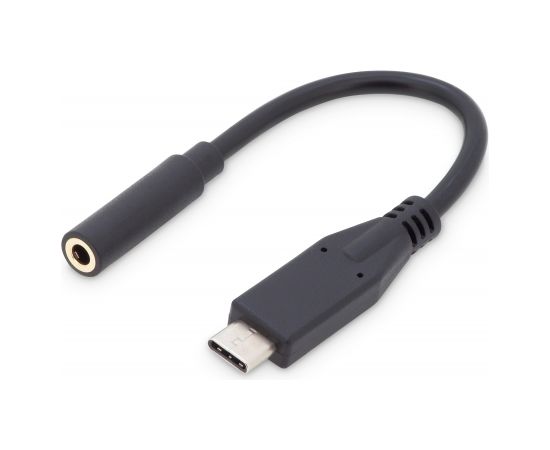 Digitus USB Type-C Audio adapter cable, Type-C - 3.5mm M/F, 0.2m, Audio input/output, Version 3.1 AK-300321-002-S	 Black, 3.5mm, Type-C