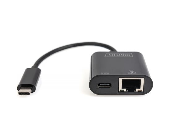 Digitus USB-Type-C Gigabit Ethernet Adapter + PD with power delivery function DN-3027	 Black